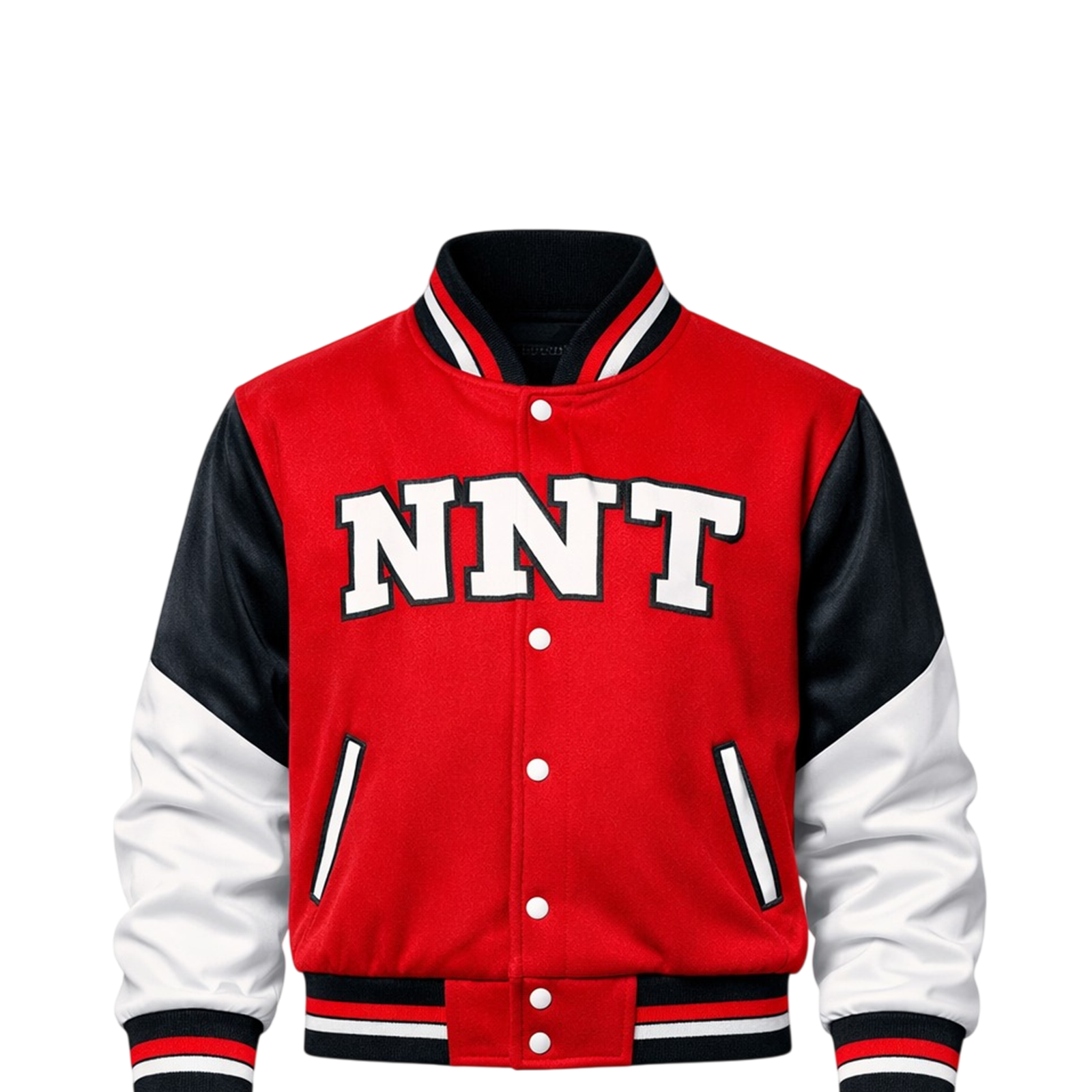 NNT Classic Varsity Jacket — Red/Black/White