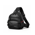 NNT Water‑Resistant Sling Backpack (Black + Red Stripe)